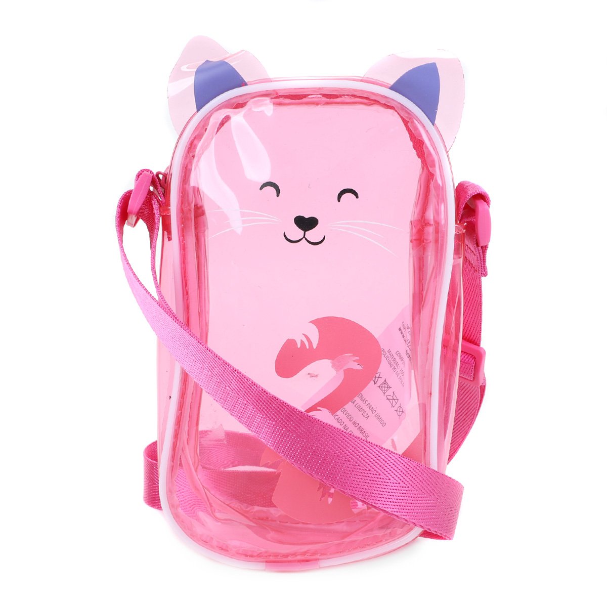 Bolsa Infantil Semax Transversal Com Orelinha Feminina - Pink Menor preço em Bolsa Infantil Semax Transversal Com Orelinha Feminina - Pink