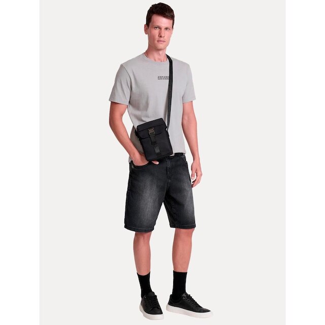 Bolsa John John Masculina Crossbody Nate Black