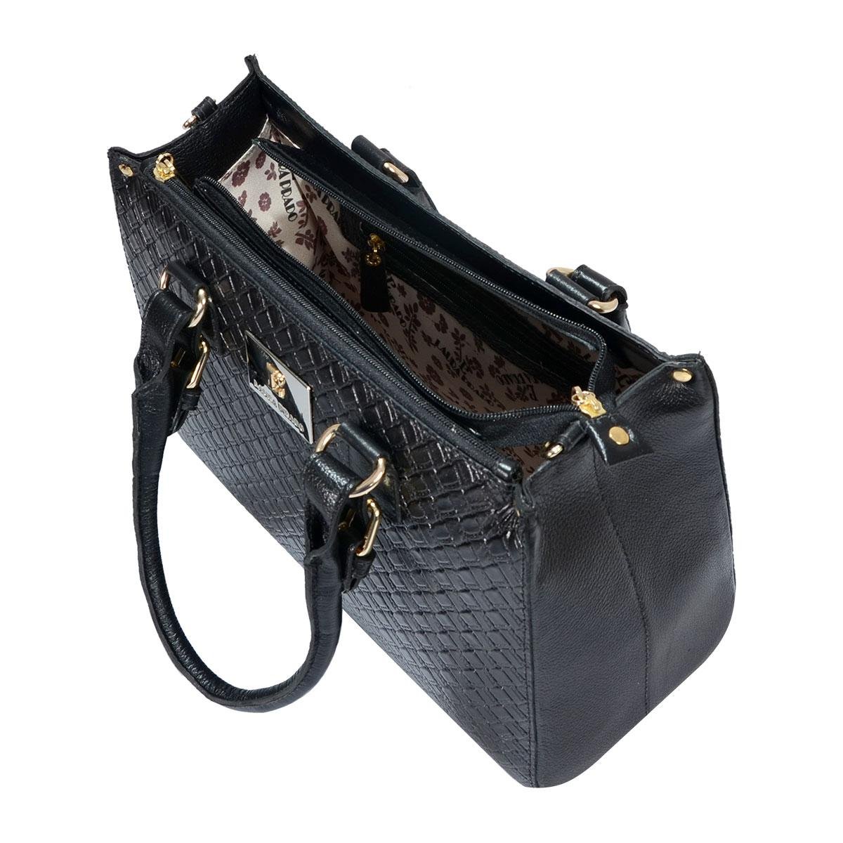 Bolsa Laura Prado Couro - Preto Menor preço em Bolsa Laura Prado Couro - Preto