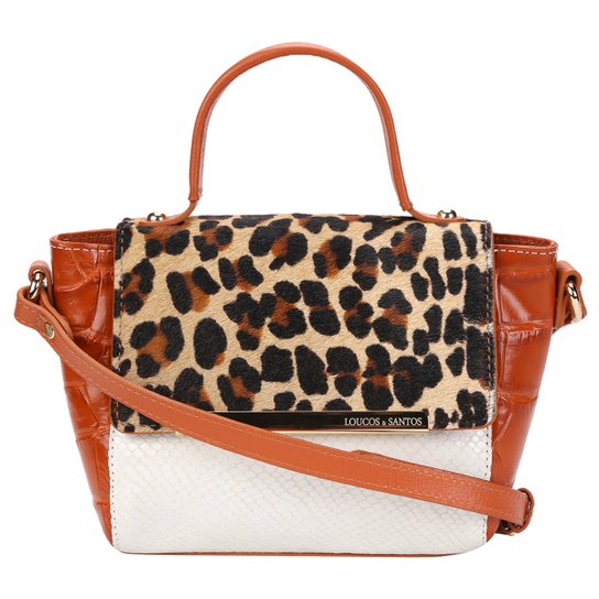 Bolsa Loucos & Santos Mini Bag - Onça+Branco
