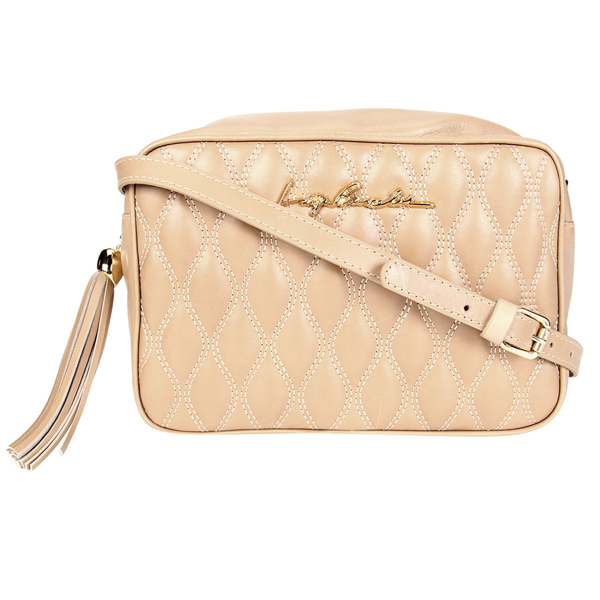 Bolsa Luiza Barcelos Matelassê Barbicachos - Bege | Zattini