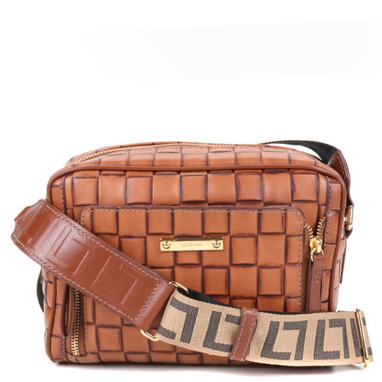 Bolsa Luz da Lua Alça Transversal Feminina - Marrom