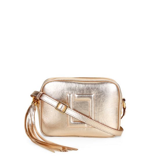 Bolsa Luz da Lua Mini Bag Transversal Feminina - Dourado