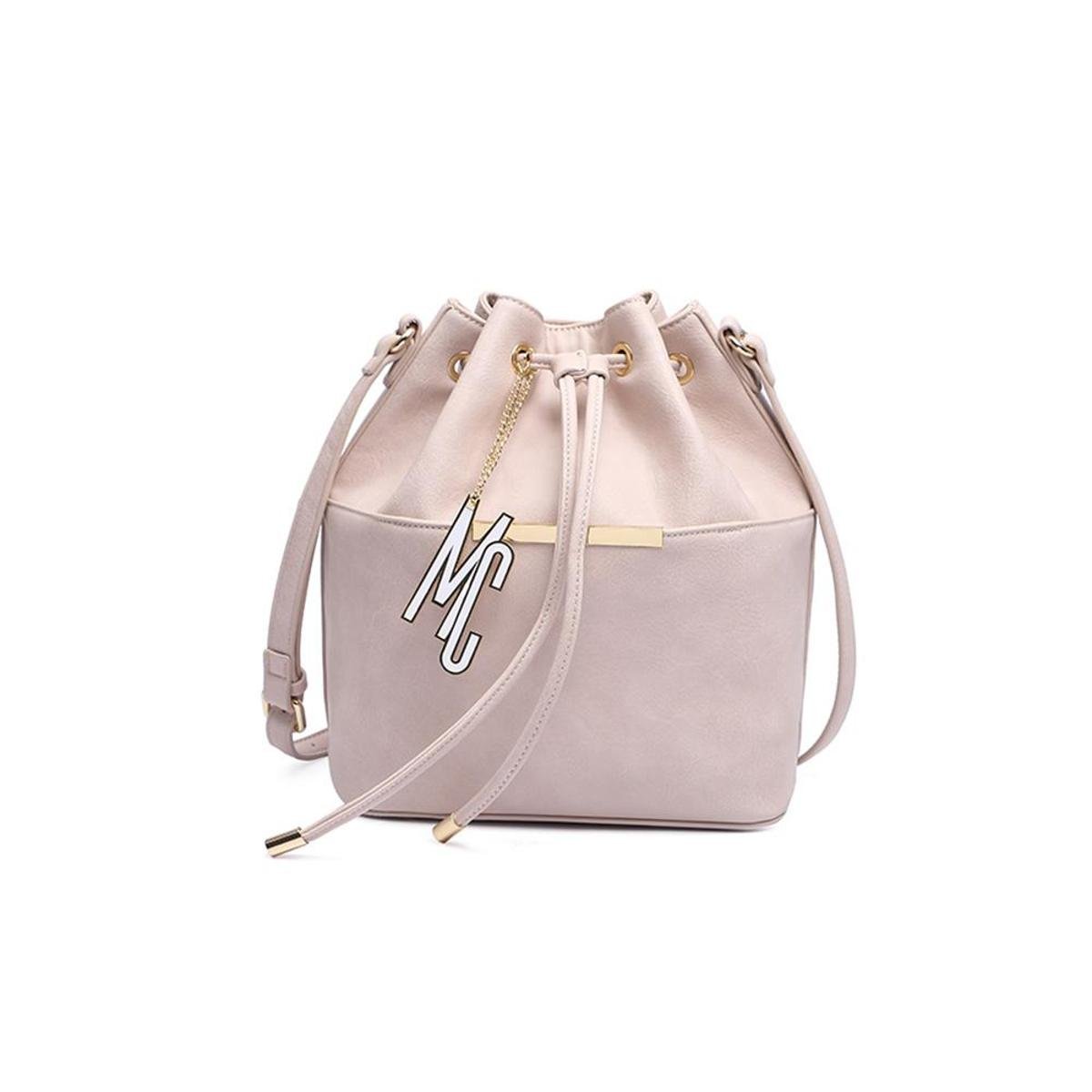 Bolsa Macadâmia Estilo Saco Com Cordão Feminina - Creme Menor preço em Bolsa Macadâmia Estilo Saco Com Cordão Feminina - Creme