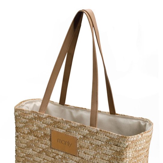 Bolsa Manly Média Lisa Bege