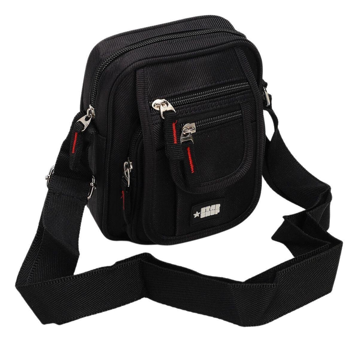 Bolsa Masculina Shoulder Bag Transversal Masculina de Lado