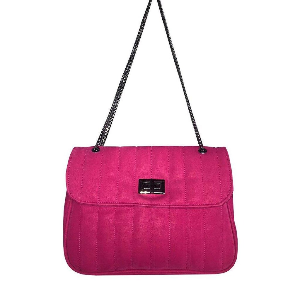 Bolsa Matelassê Camurça Rosa