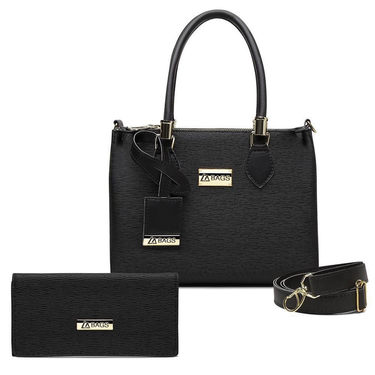 Bolsa Média + Carteira Feminina Luxo Moderno Elegante Estilo Menor preço em Bolsa Média + Carteira Feminina Luxo Moderno Elegante Estilo