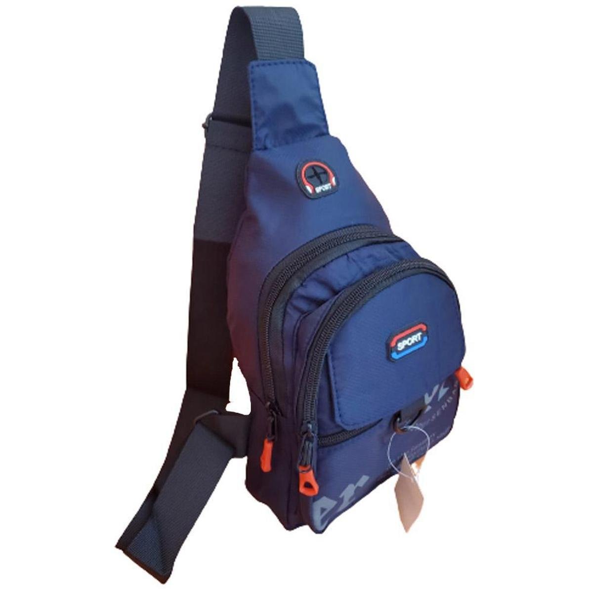 BOLSA MOCHILA BAG TRANSVERSAL POCHETE ALÇA ÚNICA SAÍDA USB - Azul Menor preço em BOLSA MOCHILA BAG TRANSVERSAL POCHETE ALÇA ÚNICA SAÍDA USB - Azul