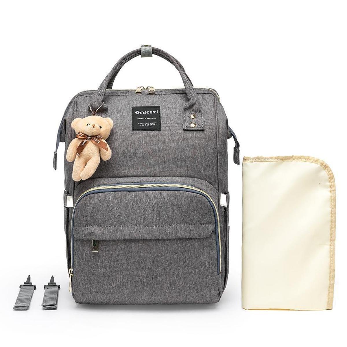 Bolsa Mochila Maternidade Madami C/ Trocador Espaçosa Menor preço em Bolsa Mochila Maternidade Madami C/ Trocador Espaçosa