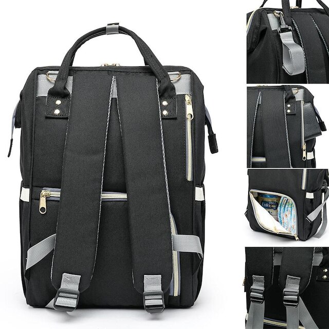 Bolsa Mochila Maternidade Madami Original Funcional Preto