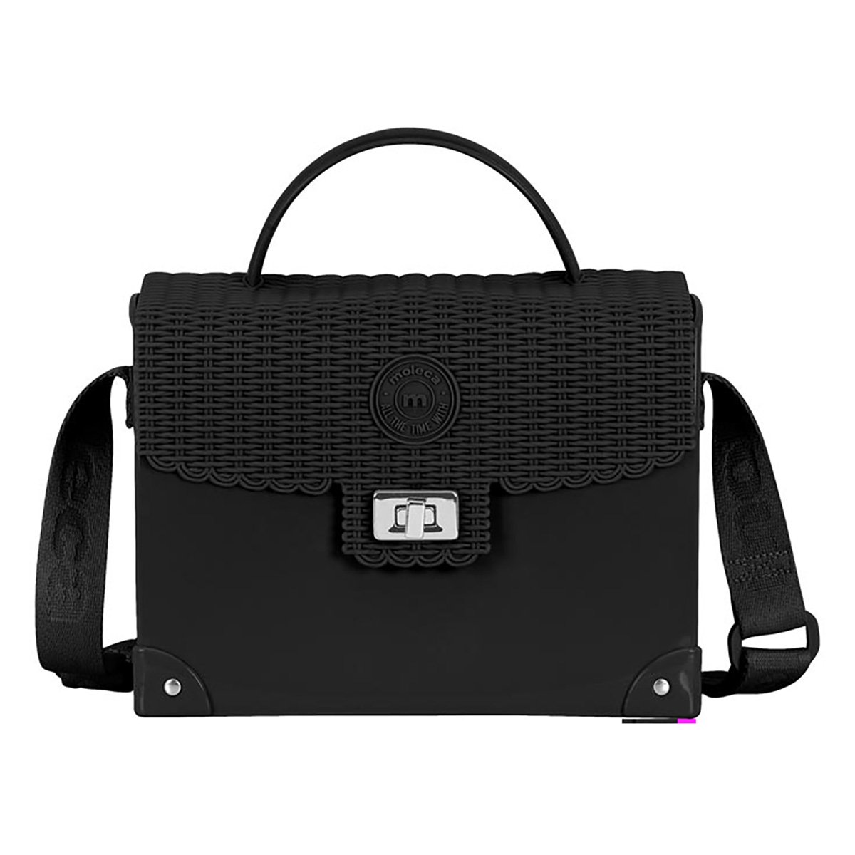 Bolsa Moleca Estruturada Transversal Feminina - Preto Menor preço em Bolsa Moleca Estruturada Transversal Feminina - Preto