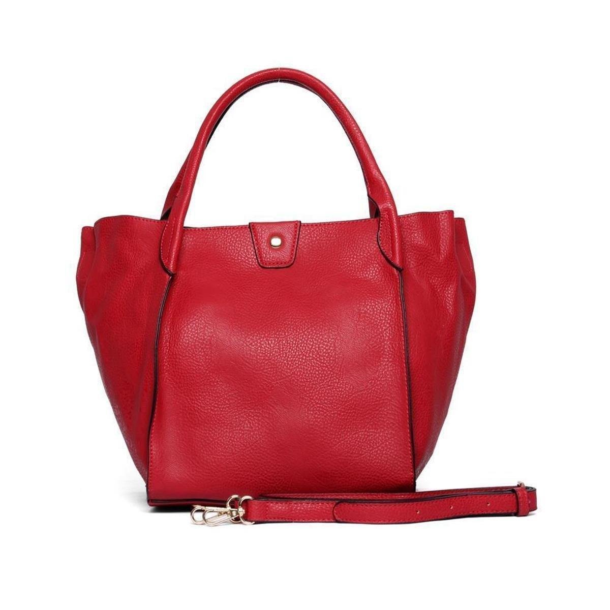 Bolsa Nice Bag Tote Ombro Alça Removível Feminina - Vermelho Menor preço em Bolsa Nice Bag Tote Ombro Alça Removível Feminina - Vermelho