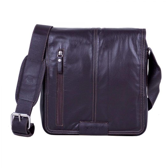 Bolsa Pasta Artlux Tira Colo de Couro - Marrom