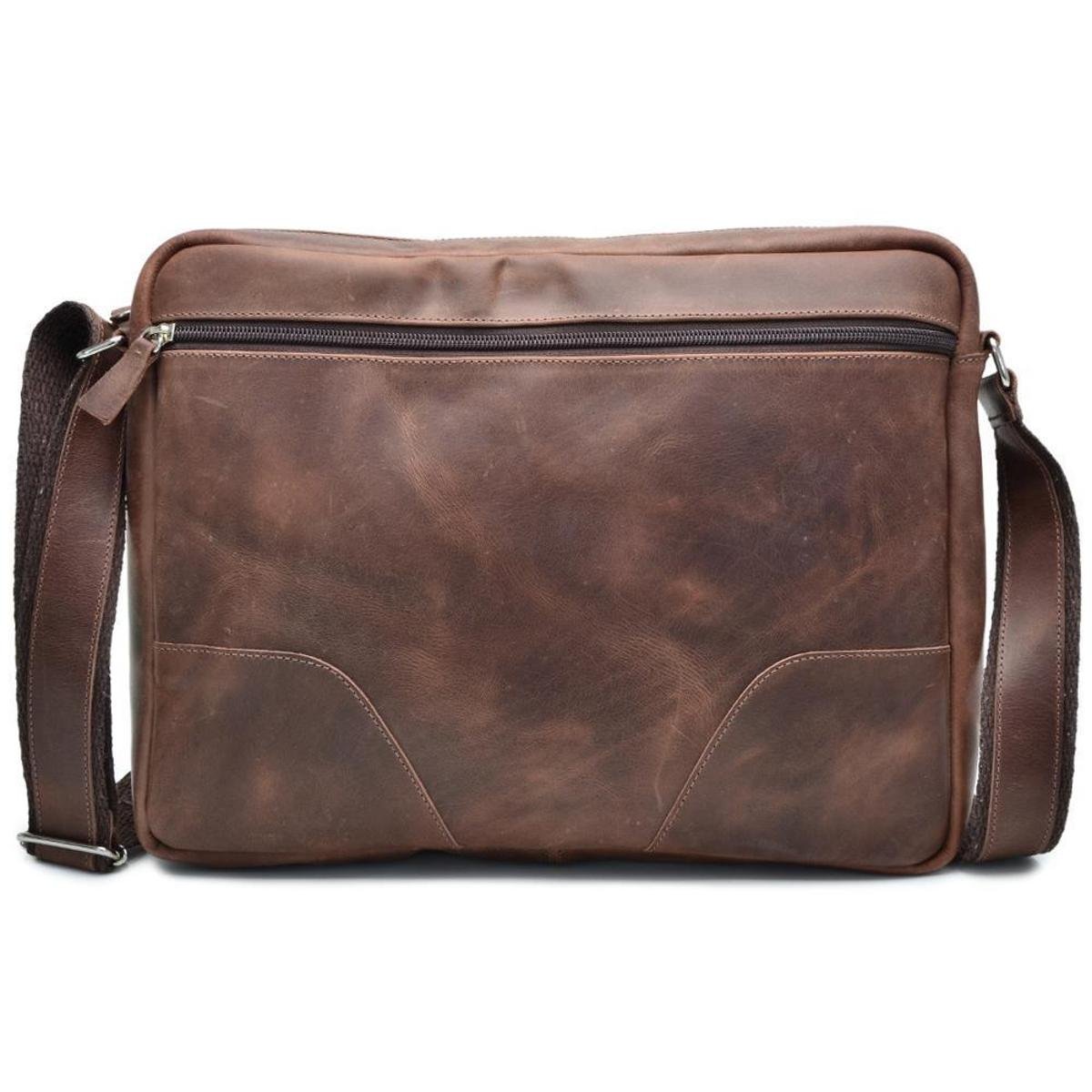 Bolsa Pasta Carteiro Transversal Masculina em Couro Menor preço em Bolsa Pasta Carteiro Transversal Masculina em Couro