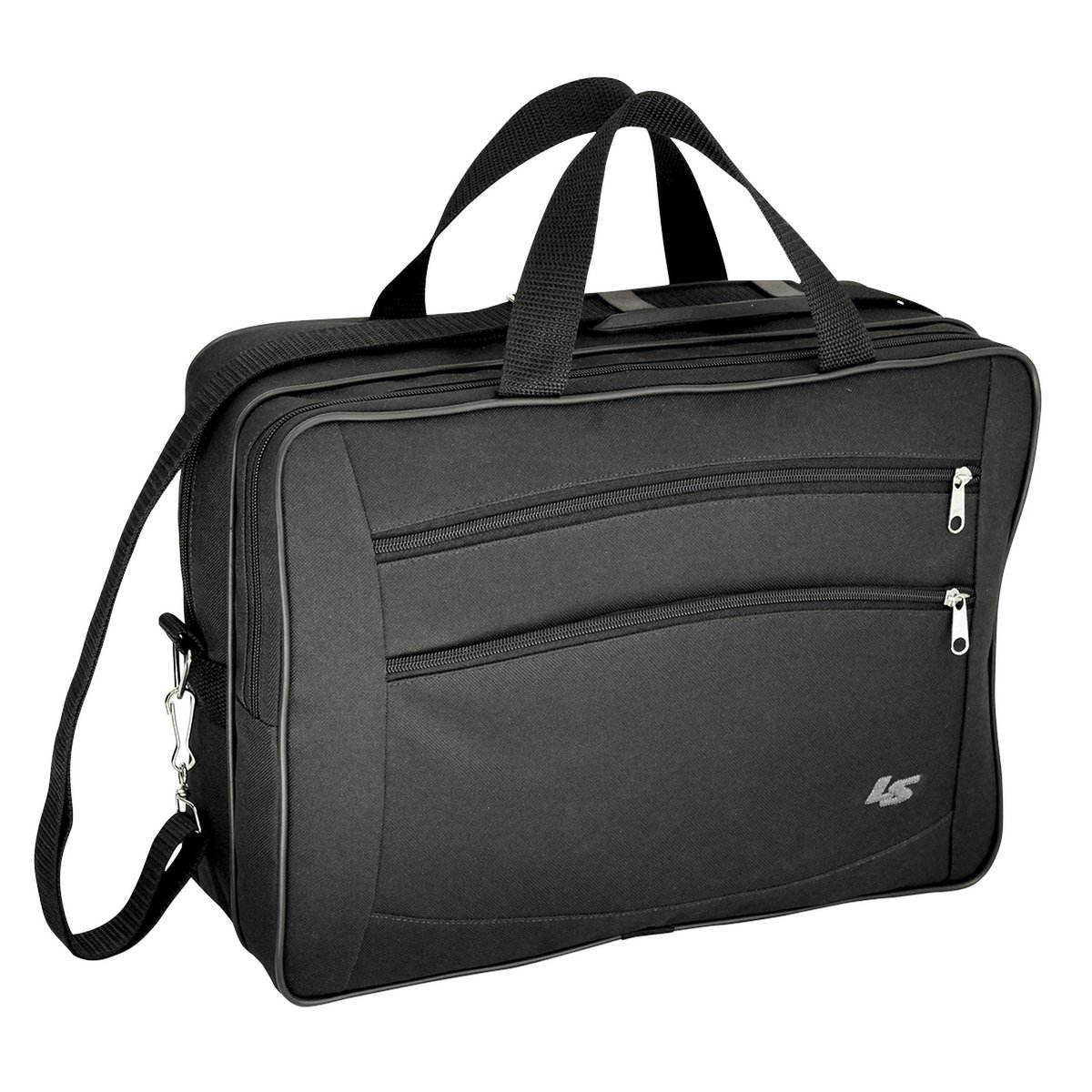Bolsa Pasta Executiva LS Bolsas com 2 divisões principais 2 bolsos frontais alças tiracolo - Preto Menor preço em Bolsa Pasta Executiva LS Bolsas com 2 divisões principais 2 bolsos frontais alças tiracolo - Preto
