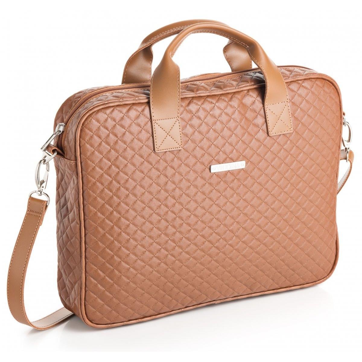 Bolsa Pasta Para Notebook 14.1' Em Matelassê Viccina Feminina - Caramelo Menor preço em Bolsa Pasta Para Notebook 14.1' Em Matelassê Viccina Feminina - Caramelo