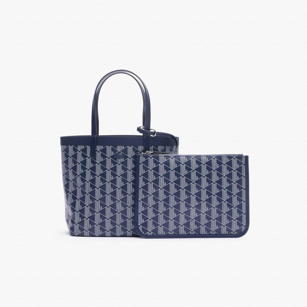 Bolsa Pequena Lacoste Zely de Lona Revestida com Monograma