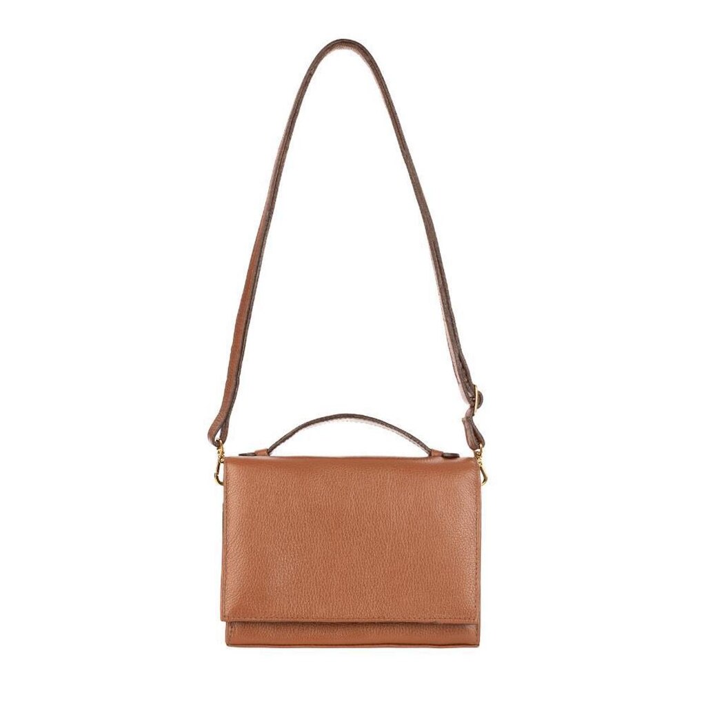 Bolsa pequena tiracolo de couro liso Deise