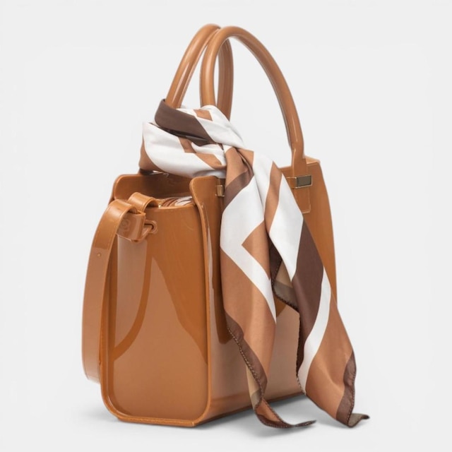 Bolsa Petite Jolie Love II Com Lenço Caramelo