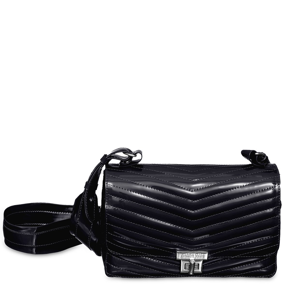 Bolsa Petite Jolie Mini Bag Hanna Feminina - Preto+Grafite Menor preço em Bolsa Petite Jolie Mini Bag Hanna Feminina - Preto+Grafite