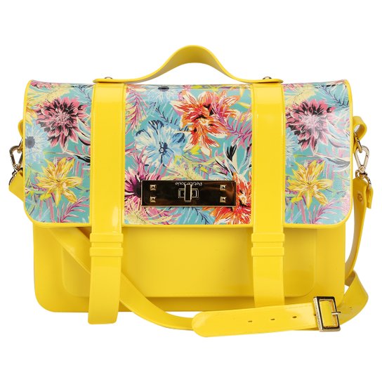 Bolsa Petite Jolie Satchel Floral - Amarelo