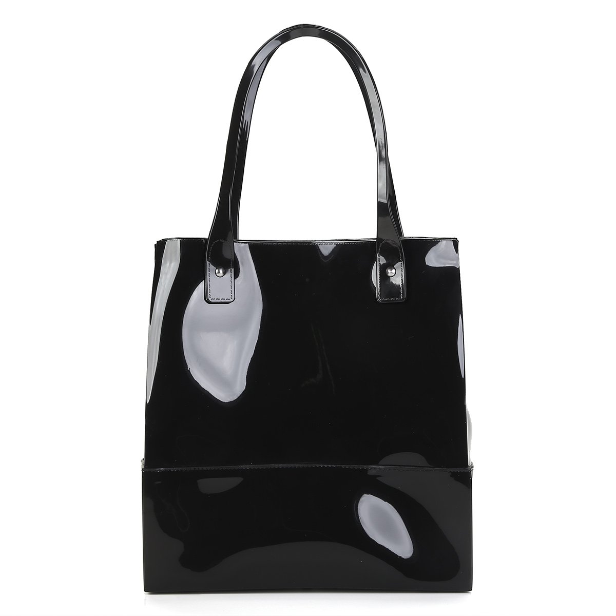 black patent tote bolsas