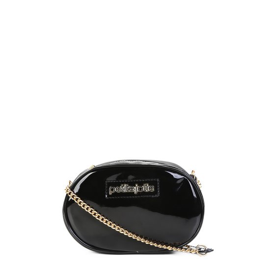 Bolsa Petite Jolie Transversal Rebel Bag Verniz - Preto