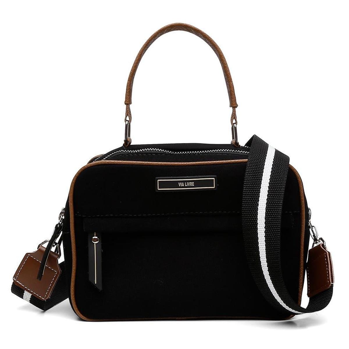 Bolsa Quadrada Alça Transversal Via Livre - Preto Menor preço em Bolsa Quadrada Alça Transversal Via Livre - Preto