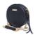 Bolsa Redonda Transversal Casual Feminino Zíper Estilo Alça Corrente Dia a Dia - Preto
