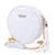 Bolsa Redonda Transversal Casual Feminino Zíper Estilo Alça Corrente Dia a Dia - Branco