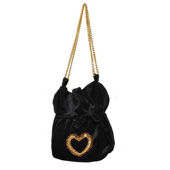 Bolsa Saco Bordada Ania Store Londres - Preto