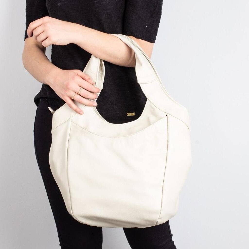 Bolsa saco  de couro Cíntia Feminina