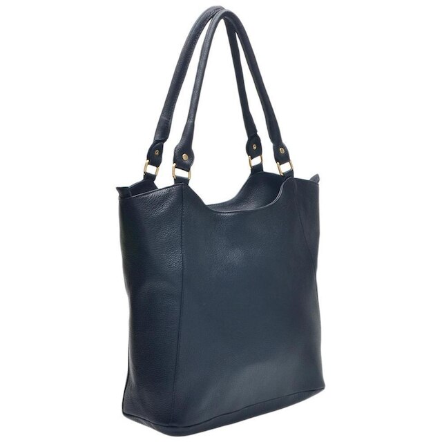 Bolsa Saco Feminina Couro Zíper Alça Fixa Casual Clássica