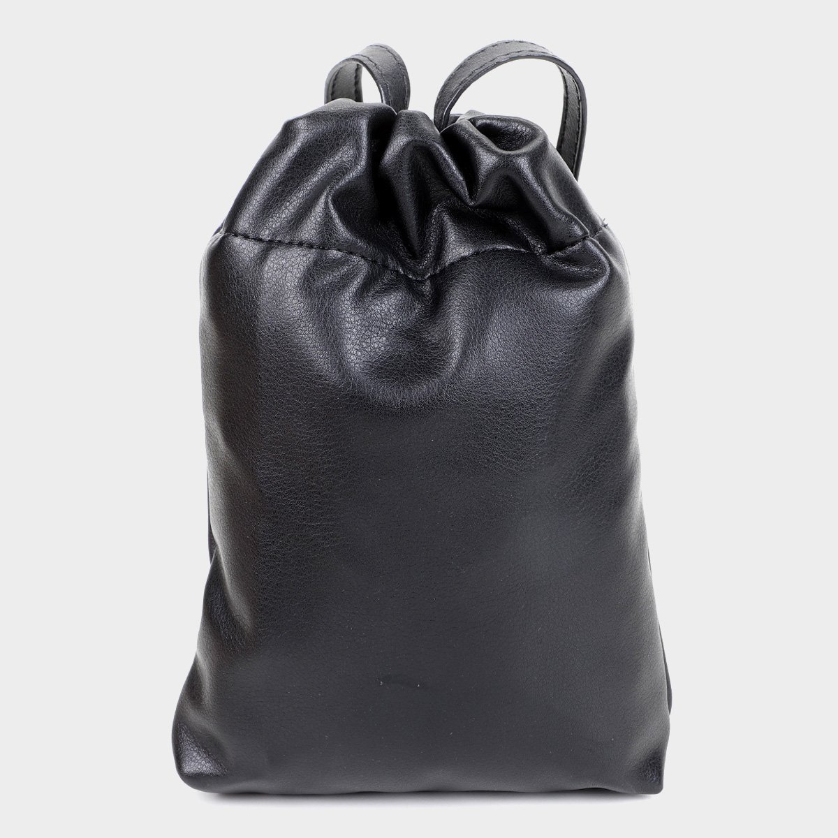 plain black drawstring bolsa