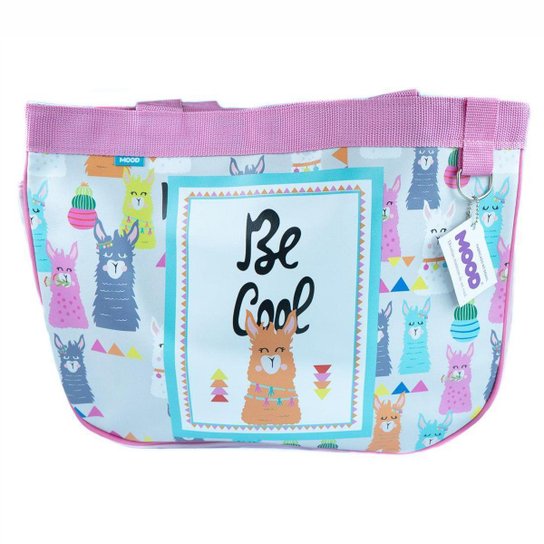 Bolsa Sacola Donuts Lhama Mood Feminina - Rosa