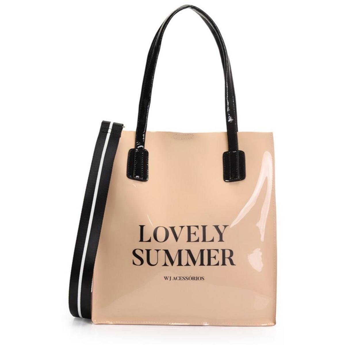 Bolsa Sacola WJ Shopping Bag Feminina - Nude Menor preço em Bolsa Sacola WJ Shopping Bag Feminina - Nude