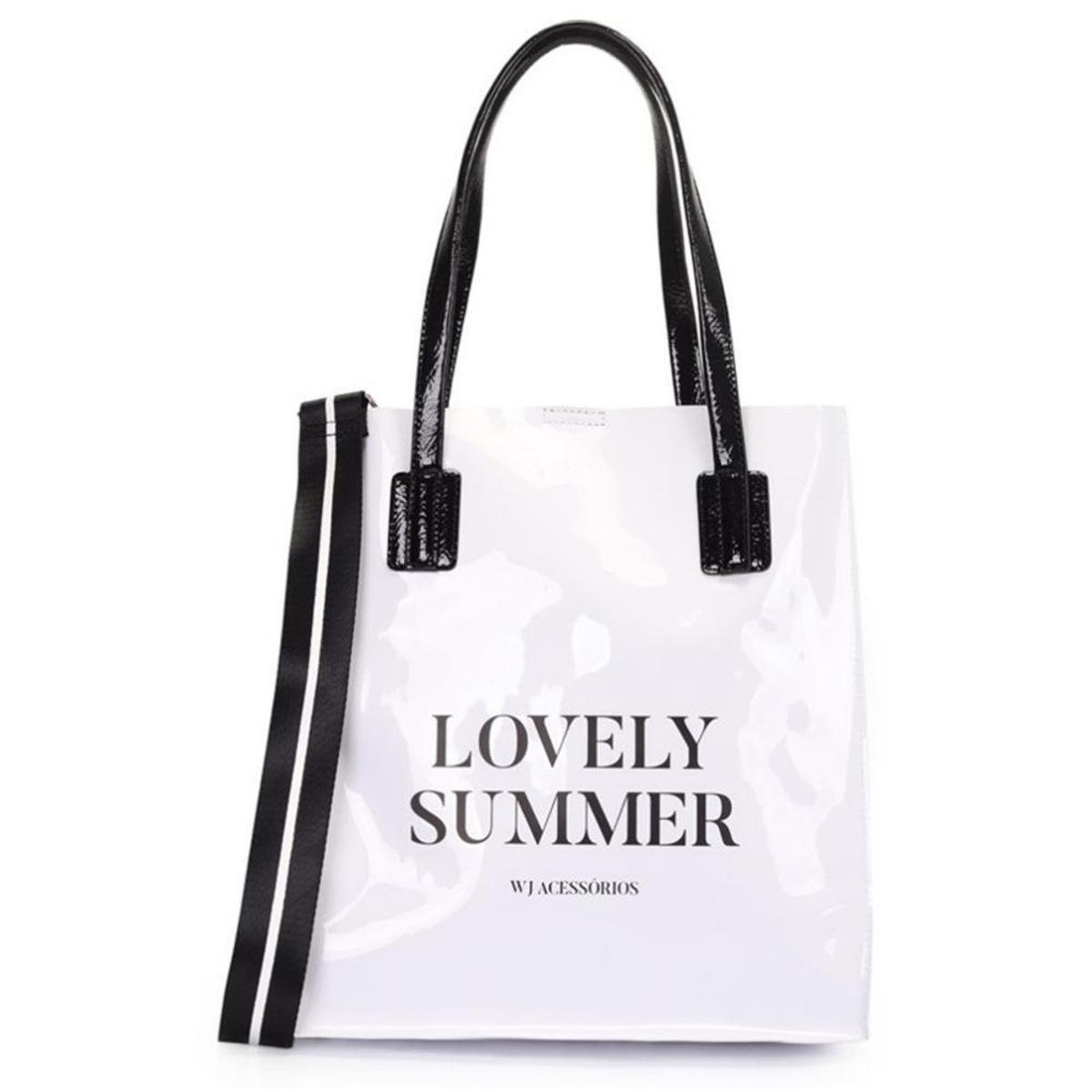 Bolsa Sacola WJ Shopping Bag Feminina - Branco Menor preço em Bolsa Sacola WJ Shopping Bag Feminina - Branco