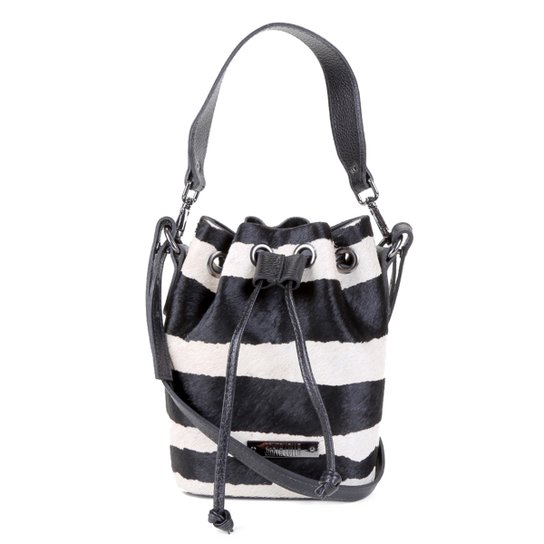 Bolsa Santa Lolla Bucket Pequena Feminina - Zebra