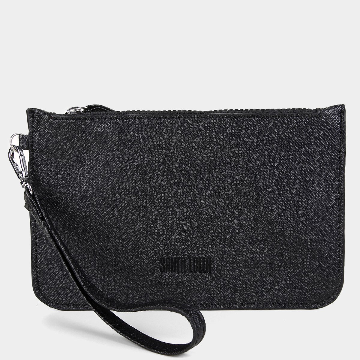 Bolsa Santa Lolla Clutch Risco Feminina - Preto Menor preço em Bolsa Santa Lolla Clutch Risco Feminina - Preto
