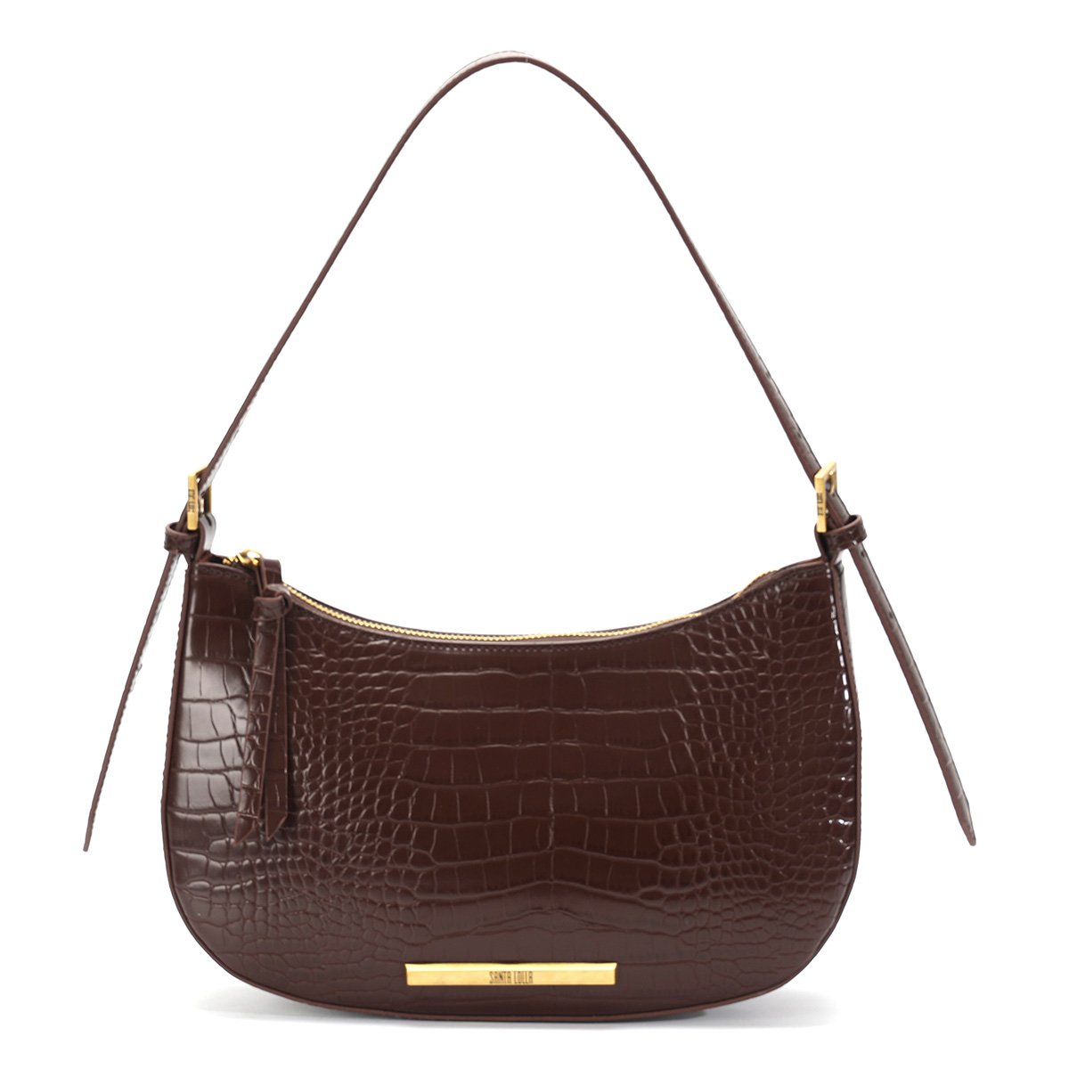 Bolsa Santa Lolla Croco Feminina - Marrom Escuro Menor preço em Bolsa Santa Lolla Croco Feminina - Marrom Escuro