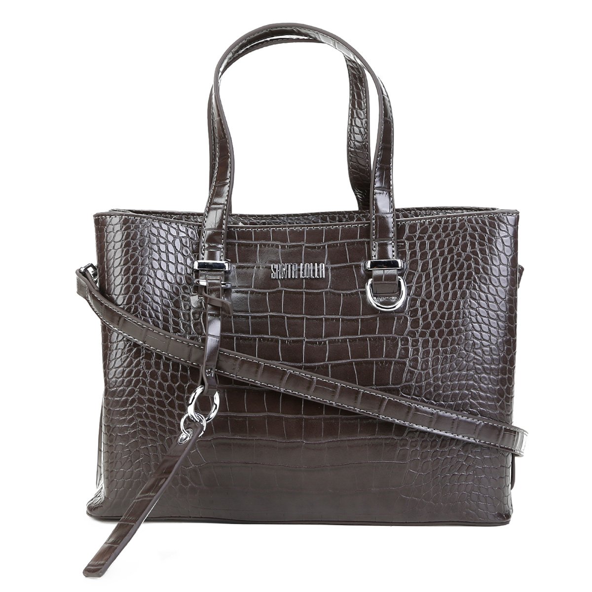 croc textured bolsa