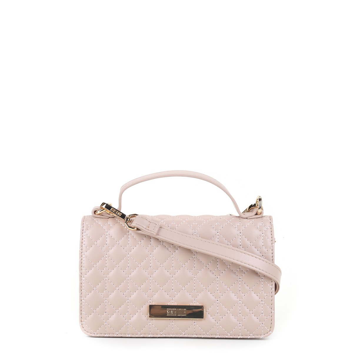 Bolsa Santa Lolla Flap Mestiço Matelassê Feminina - Nude Menor preço em Bolsa Santa Lolla Flap Mestiço Matelassê Feminina - Nude