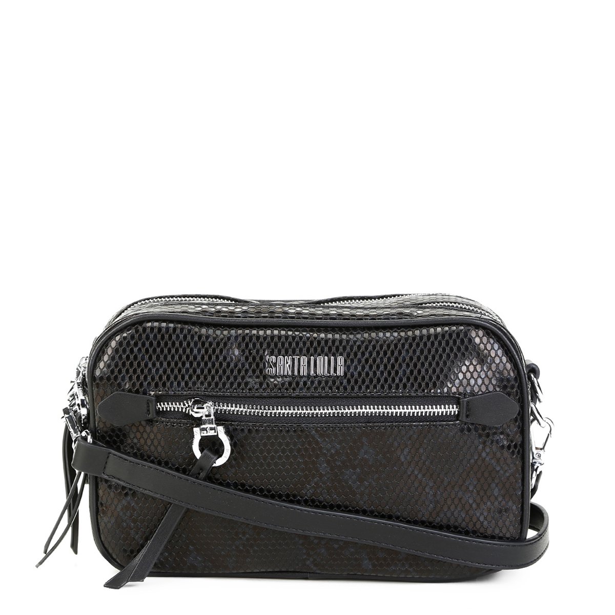 black snake print bolsa