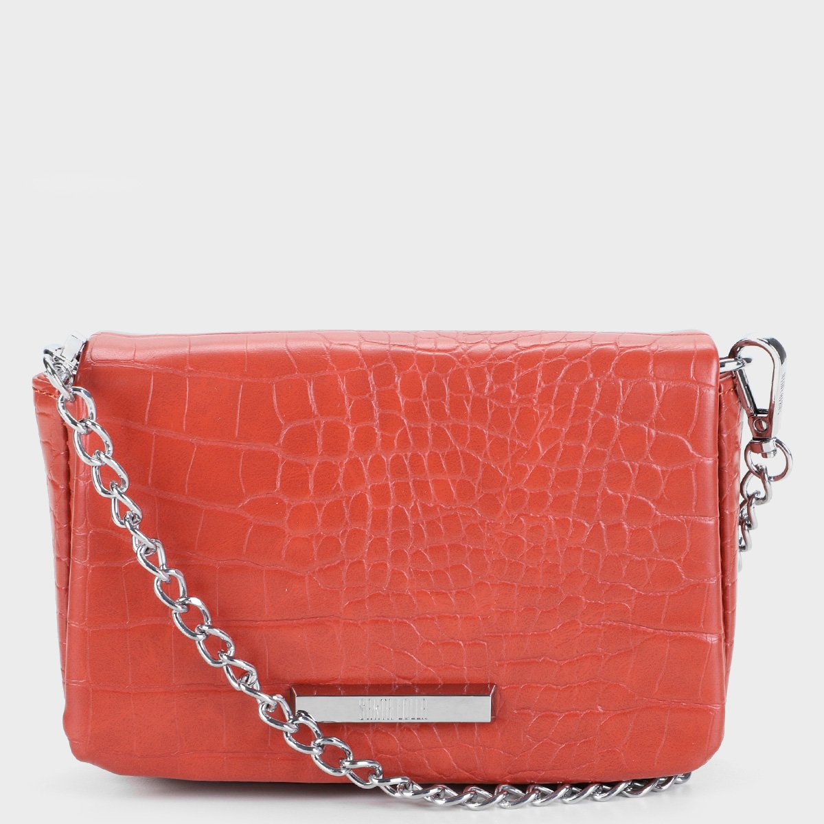 Bolsa Santa Lolla Mini Bag Croco Alça Corrente Feminina - Vermelho Menor preço em Bolsa Santa Lolla Mini Bag Croco Alça Corrente Feminina - Vermelho