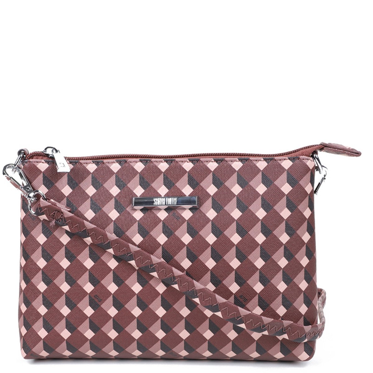 Bolsa Santa Lolla Minibag Cubos Feminina - Café Menor preço em Bolsa Santa Lolla Minibag Cubos Feminina - Café