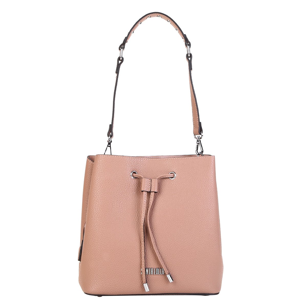 Bolsa Santa Lolla Saco Feminina - Nude Menor preço em Bolsa Santa Lolla Saco Feminina - Nude