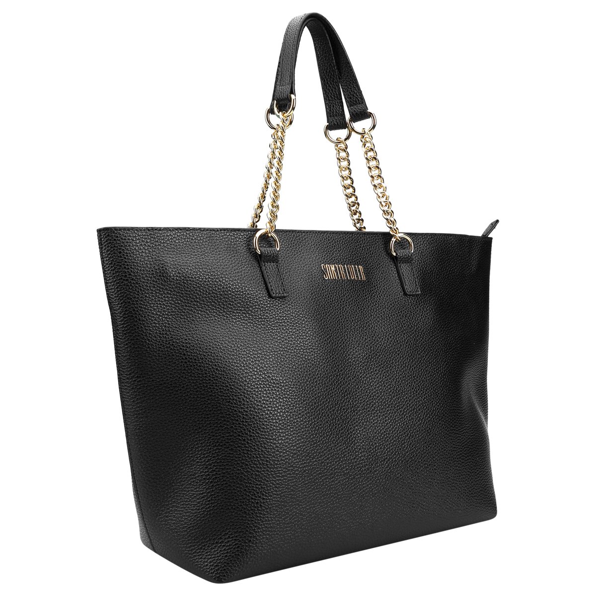 Bolsa Santa Lolla Shopper Preta Bolsa Santa Lolla Shopper Alça Corrente Feminina | Zattini