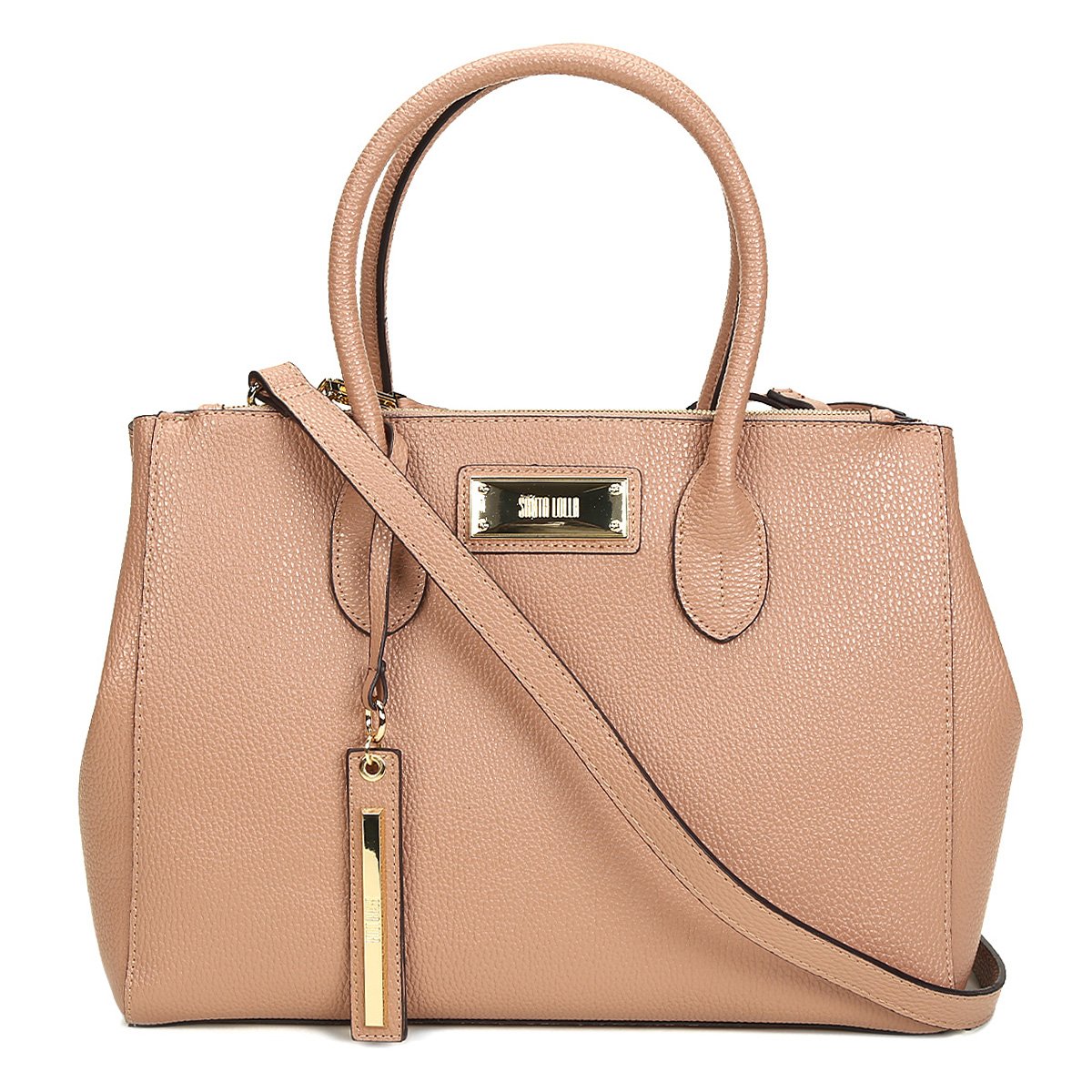 Bolsa Santa Lolla Shopper Preta Bolsa Santa Lolla Shopper Alça Transversal Básica Feminina - Preto