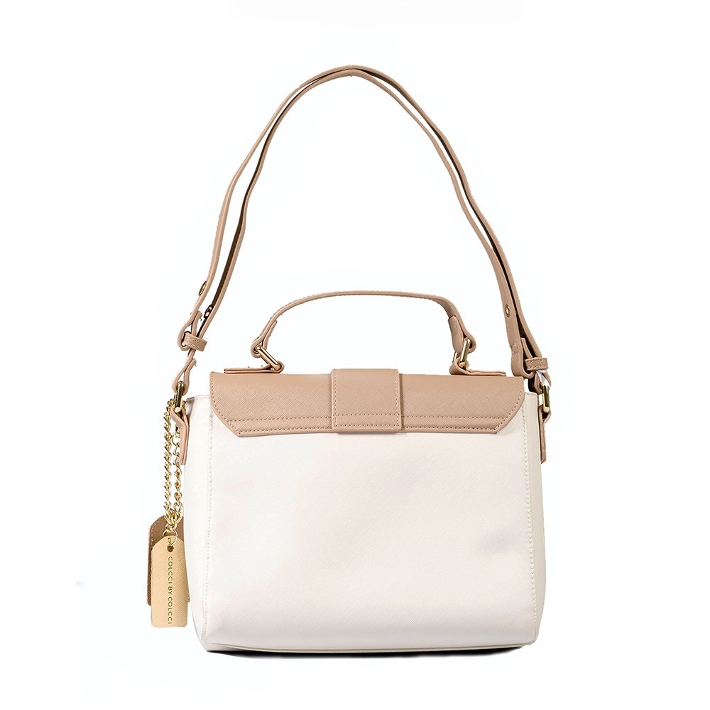 beige satchel bolsa